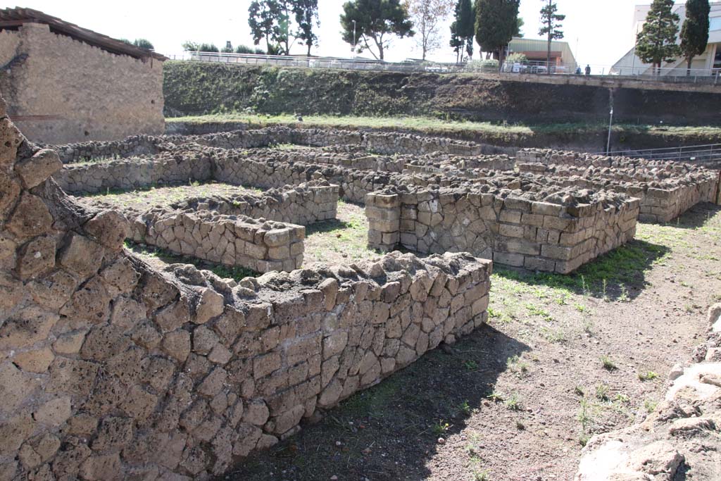 III.1 Herculaneum, October 2020.  
Looking south-east from corner of area 31, towards rooms on south side of house. Photo courtesy of Klaus Heese.